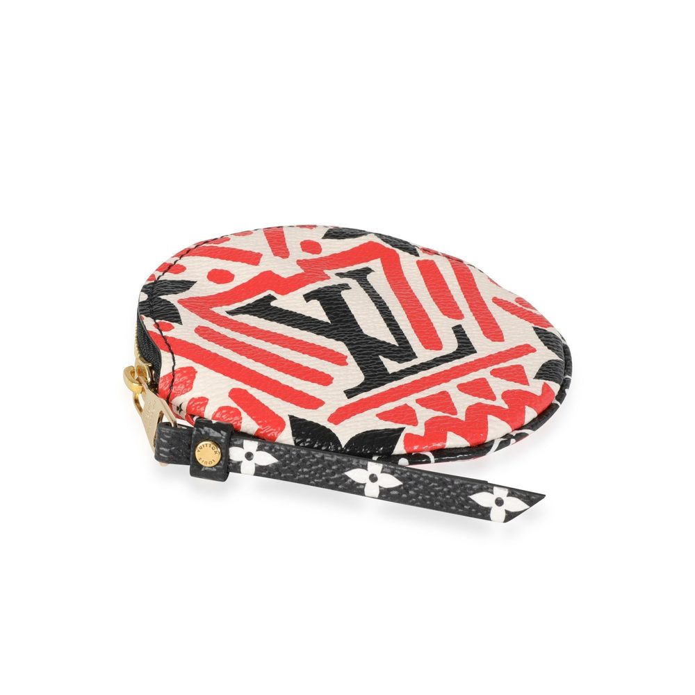 Louis Vuitton Cream & Red Monogram Giant Crafty Round Coin Purse - Picture 2 of 5